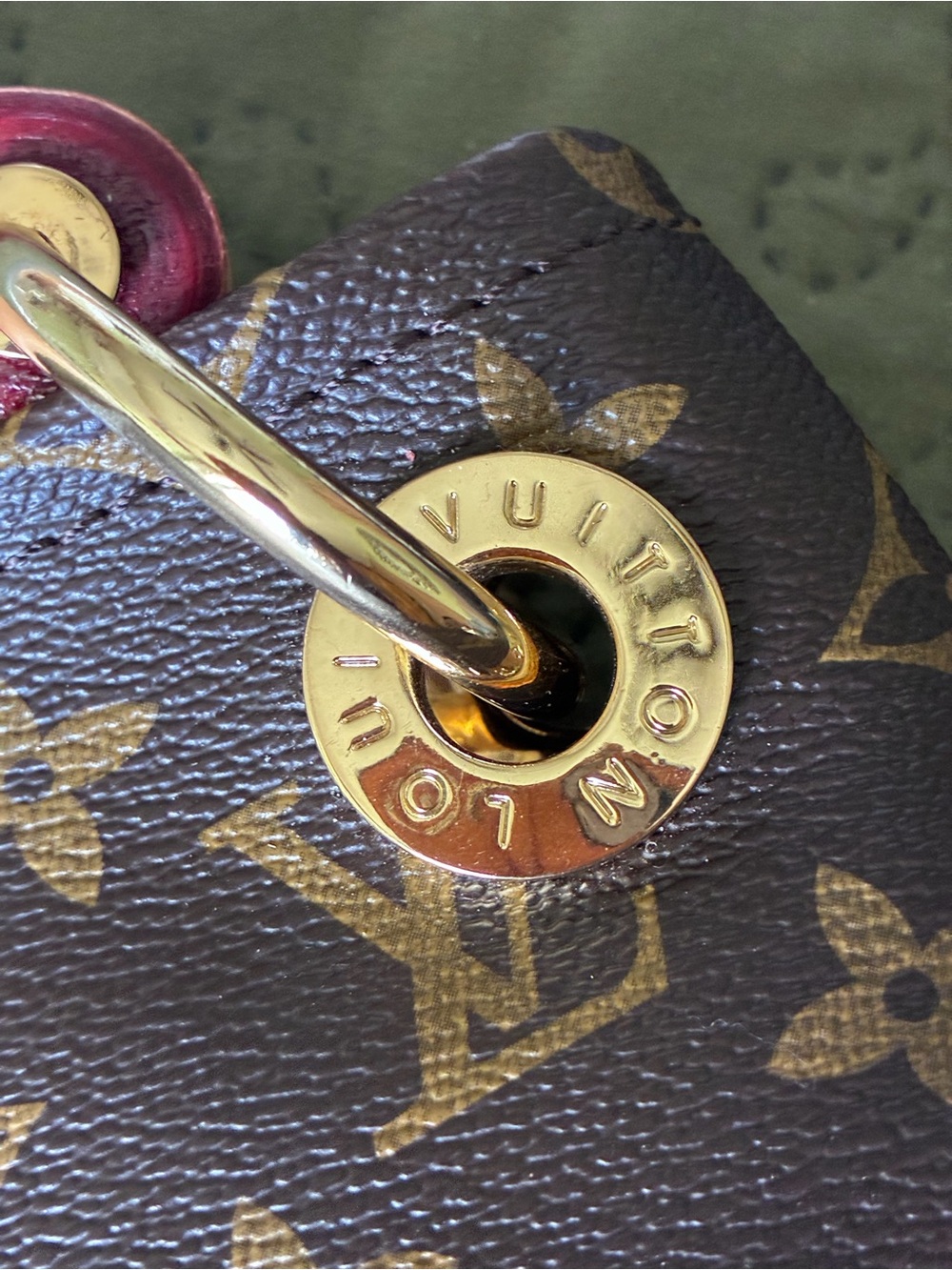 Large Monogram Hobo Handbag with Braided Leather Handle - Picture 14 of 15